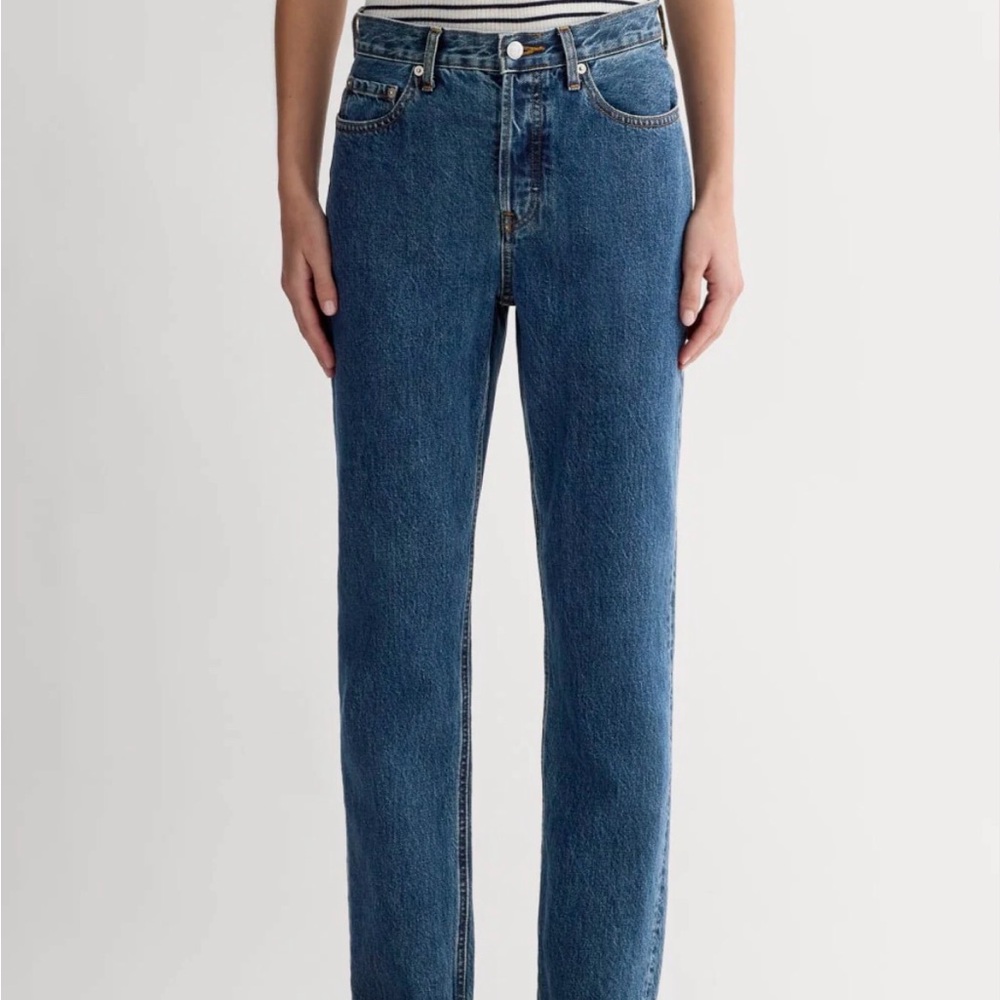 Classic High-Rise Straight Leg Jeans - Blue